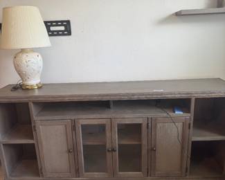 Credenza and lamp