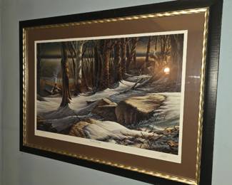limited-edition art print titled "Boulder Ridge" by American wildlife and Americana artist Terry Redlin, painted and published in 1988