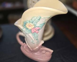 Hull Art Pottery Cornucopia Vase in the Wildflower pattern