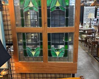 stain glass window, 1 small square has crack