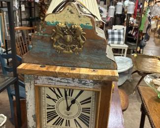 Alma Artte Artisan Reclaimed 3 Face Hanging Clock (Showroom NEW)