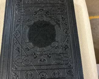 1939 Compton's Embossed Black Leather Encyclopedia 15 vol Set