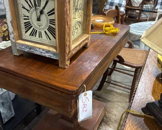 Rosewood flip top pedestal table
