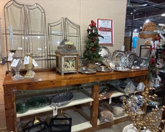 Holiday decor...great lead glass panels...I see angle wings, you?