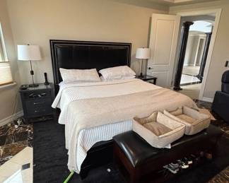 Lot #30 Queen Size Bedroom Set with Dark Gray Nightstand