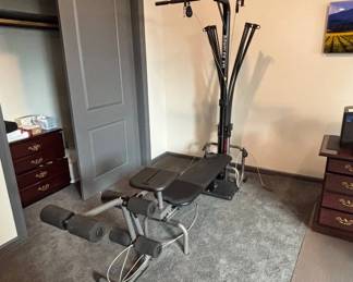 Lot #16 Bowflex XTL Home Gym Power Rod Resistance Machine with Lat Tower & Bench