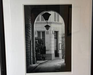 Lot #23 Bill Philip Black White Photography Print Paris Courtyard Arch Framed Wall Art
