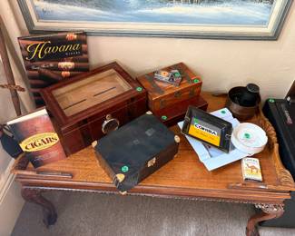 Cigar items and ashtrays