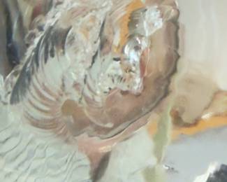 Signature mark on handblown Simon Pearce glass