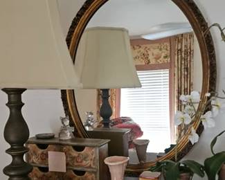 Antique mirror, and other accessories