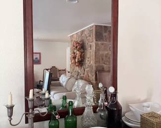 Large framed mirror