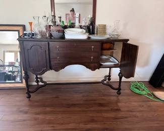 Matching buffet to the antique dining table.