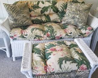 Vintage white wicker