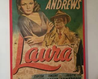 Mounted theater Poster for "Laura"