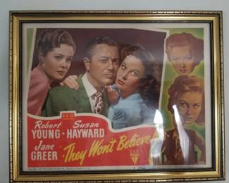 Original theater poster for "They Won't Believe Me"