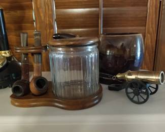 Vintage pipe smoking accoutrements