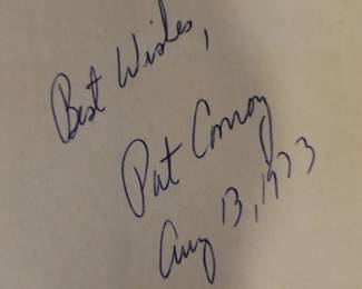 Pat Conroy signed first edition "The Water Is Wide"