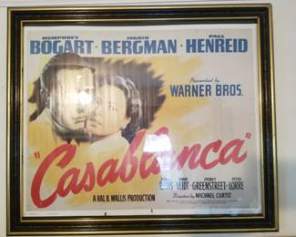 Original theater poster for Casablanca
