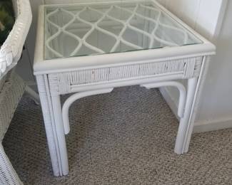 Vintage white wicker