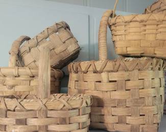 Hand made split oak baskets some signed
