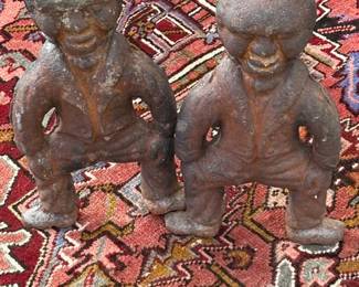 LS1 c1900 African American Cast Andirons