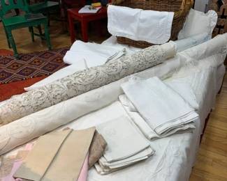 Antique Bed and Table Linens