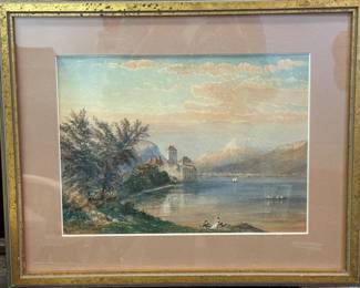 LS25 C1840 Chateau Chillon Watercolor
