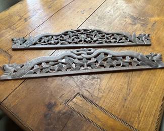 LS36 Teak Serpent Door Ornament