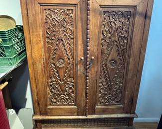 LS35 Teak Armoire CLosed
