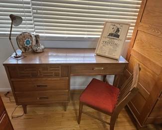 MCM Desk Chair and Decor