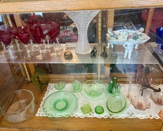 Red glass, cut glass, Misson, Uranium glass and more