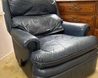 Blue recliner