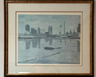 Corbet Gray L.E. 4/200 Blue Cityscape