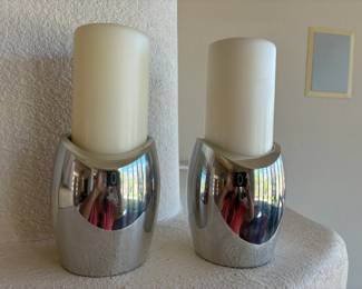 Nambé Large Candleholders