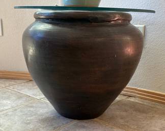 Large pot glass table top