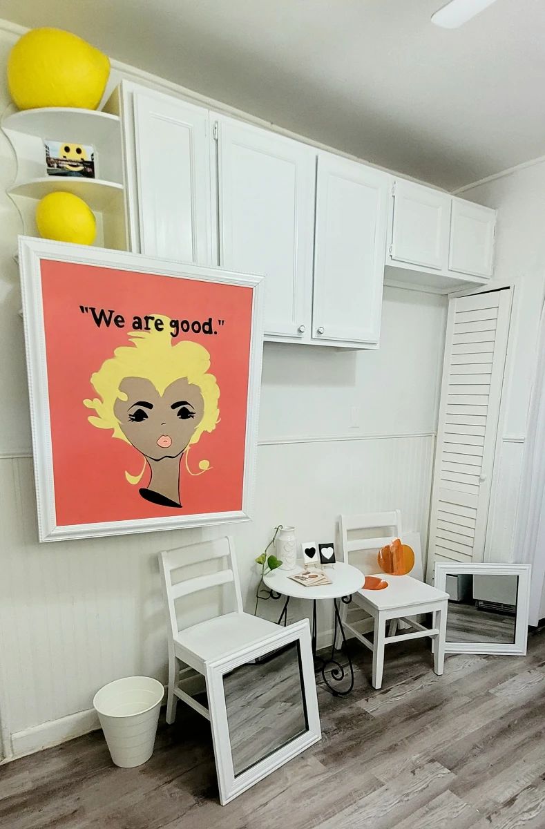 #marelovesu Paintings, Paper Mache Lemons, Vintage Furniture, Framed Mirros +