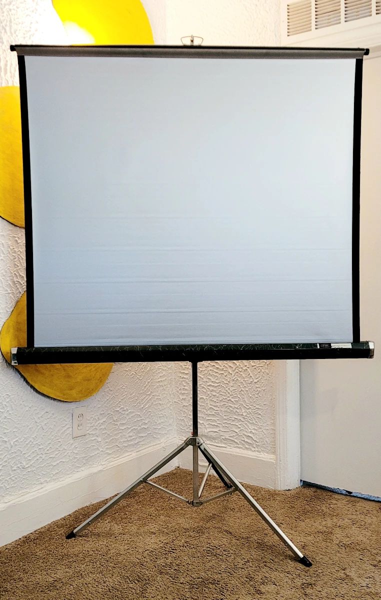 Incredible Movie Watcher Find - 1950's Vintage 50" X 50" Portable Projection Screen by AMC $90