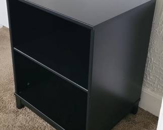 Sleek, Sturdy & Versatile Black Wood Shelf Side Table Organizer $30