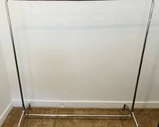 Really Cool Vintage Chrome Platted Large Clothing Rack 64" H X 60" W $50