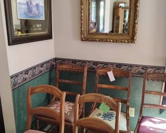 Needle point chairs