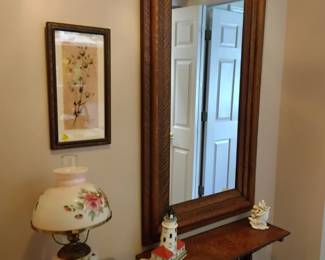 Oak mirror