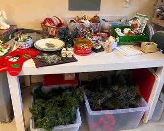 Christmas wreaths, garland, and decor