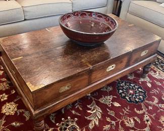 wooden coffee table