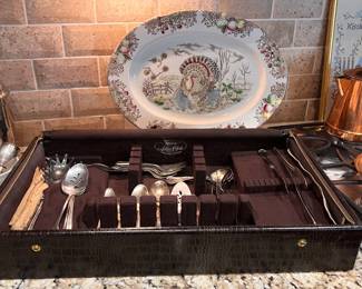 Silverware set and Thanksgiving china