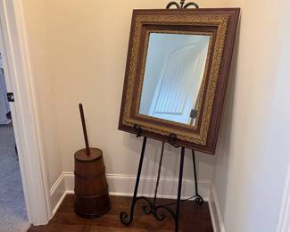 Easel, large mirror, churner