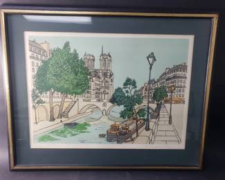 131  Lot 333  Denis Paul Noyer, Pair of signed lithographs