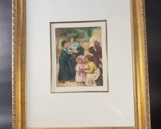 019  Lot 332  Pierre Auguste Renoirs etching with certificate