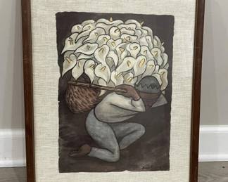 Lot 377h  Framed Diego Rivera print