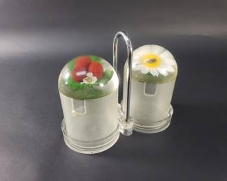Lot 467  Vintage lacite condiment caddy