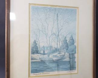 Lot 337  Pair of vintage John Moll paintings under glass